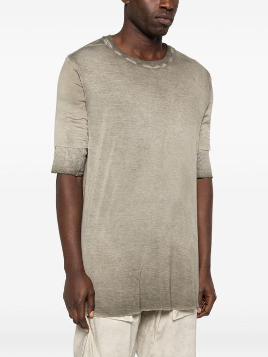 26SS 톰크롬 반팔 티셔츠 MTS94001 182COLDDYEOLIV Green - THOM KROM