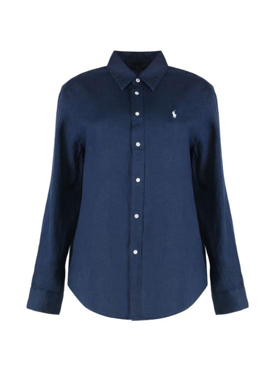 26SS 폴로 랄프로렌 포니 자수 리넨 셔츠 (211970730009) 211970730 519 NAVY