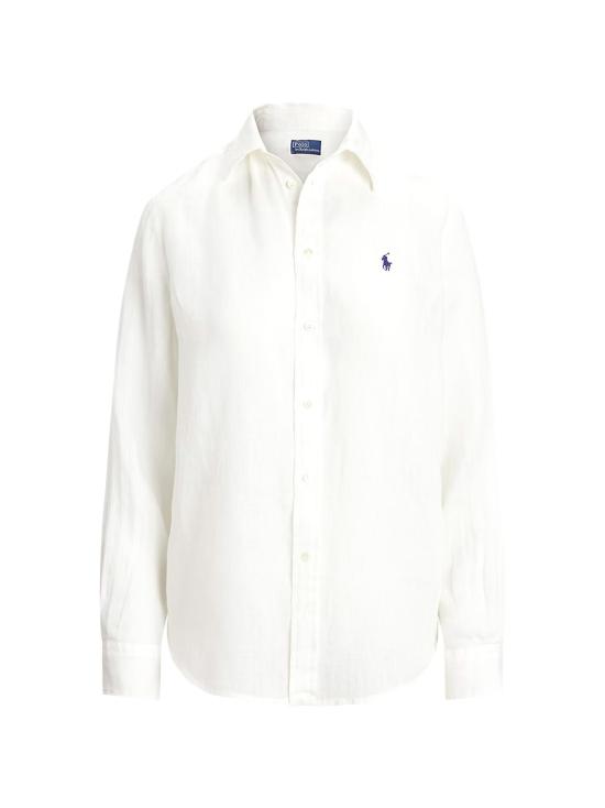 26SS 폴로 랄프로렌 포니 자수 리넨 셔츠 (211970730009) 211970730 518 BIANCO