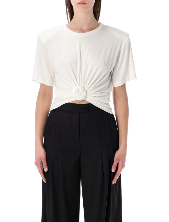 26SS 마그다뷰트림 반팔 티셔츠 172426 CREAM Bianco