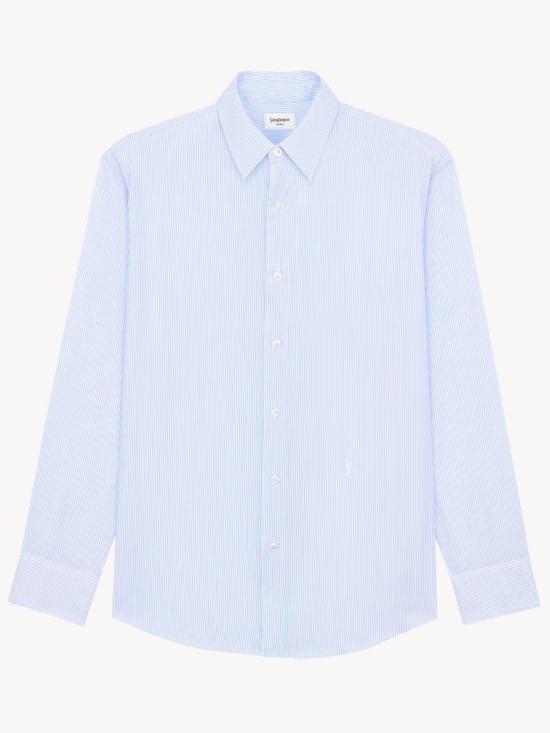 26SS 생로랑 셔츠 859779 Y2N279862 Clear Blue