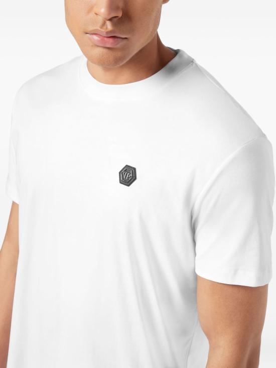 26SS 필립 플레인 반팔 티셔츠 MTK8740 PJY002N01 White - PHILIPP PLEIN