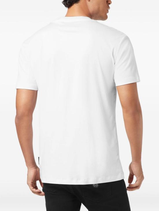 26SS 필립 플레인 반팔 티셔츠 MTK8740 PJY002N01 White - PHILIPP PLEIN