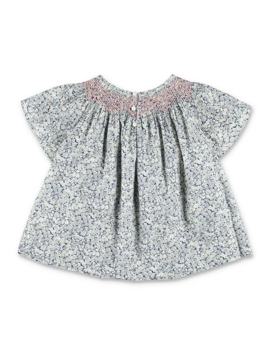 26SS [키즈] 봉쁘앙 티셔츠 S06GBLW00014 519A BLUE FLORAL PRINT - BONPOINT