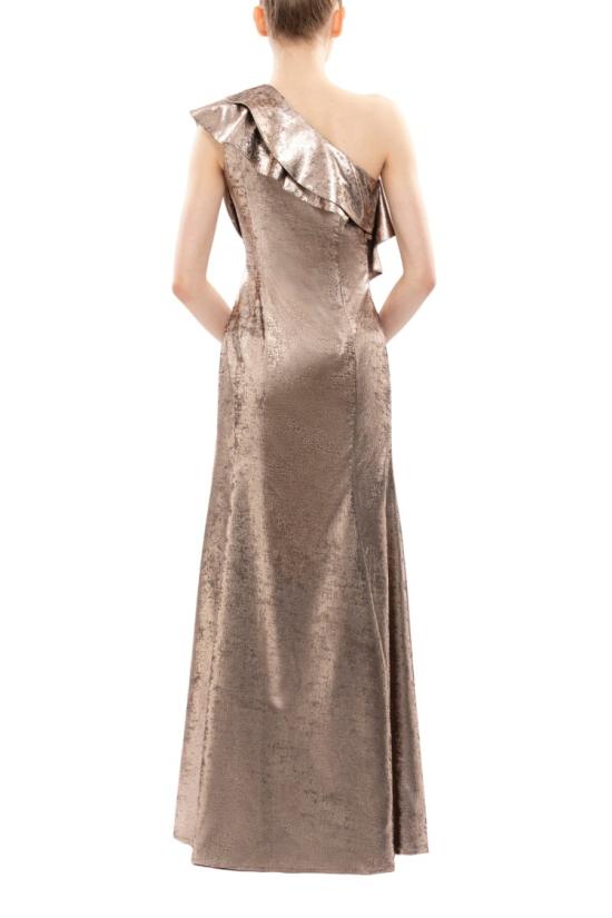  사이드 코베이시 롱 원피스 장식이 돋보이는 원숄더 라메 드레스 - SAIID KOBEISY