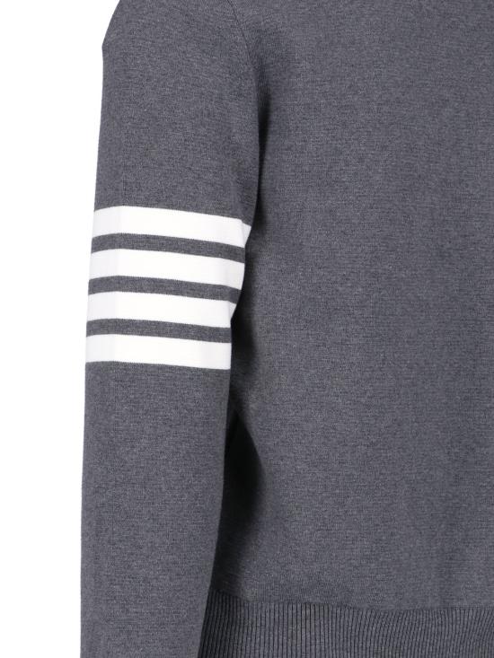 26SS 톰브라운 코튼 크레이프 4바 풀오버 MKA202A 00219 035 Grey - THOM BROWNE