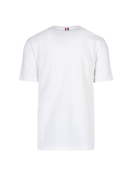 26SS 톰브라운 반팔 티셔츠 MJS123A 00050 100 White - THOM BROWNE