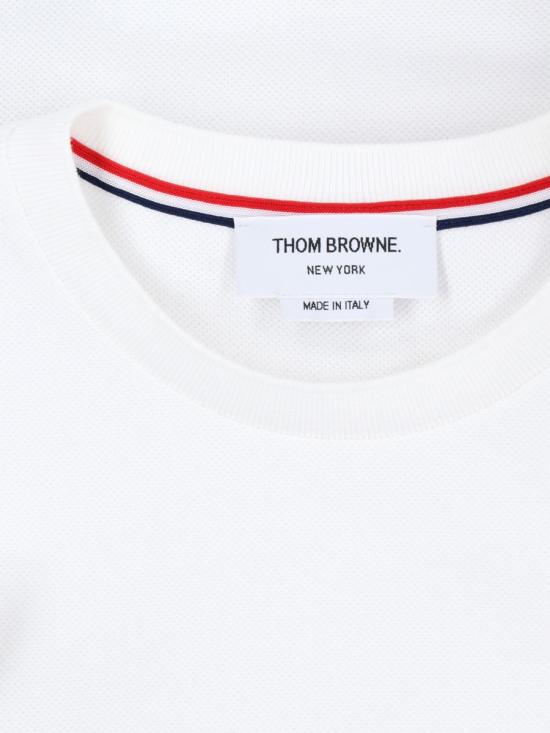 26SS 톰브라운 반팔 티셔츠 MJS123A 00050 100 White - THOM BROWNE