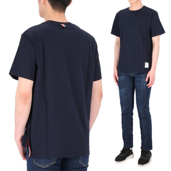 26SS 톰브라운 반팔 티셔츠 MJS067A 00042 415 Blue