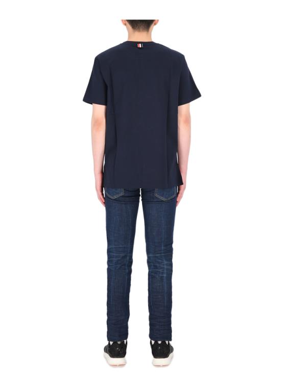 26SS 톰브라운 반팔 티셔츠 MJS067A 00042 415 Blue - THOM BROWNE