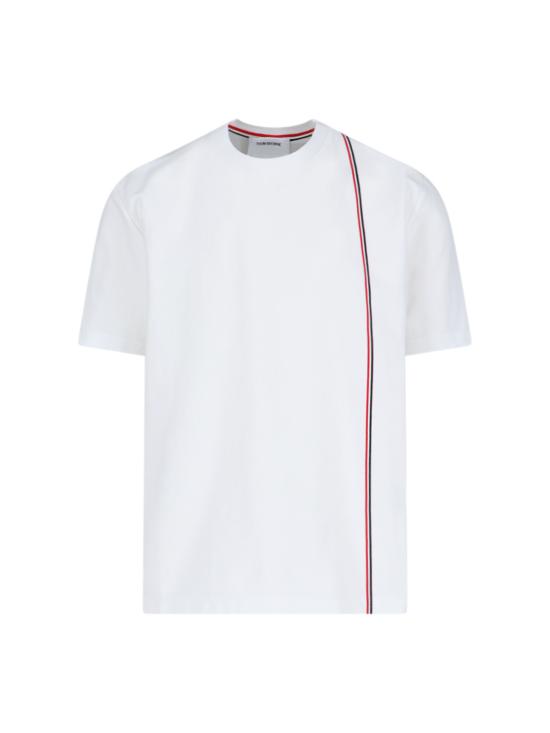 26SS 톰브라운 RWB 스트라이프 티셔츠 MJS252A J0138 100 White