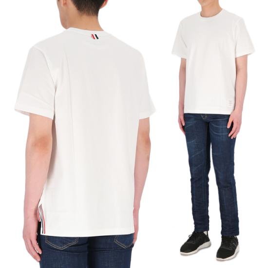 26SS 톰브라운 반팔 티셔츠 MJS067A 00042 100 White