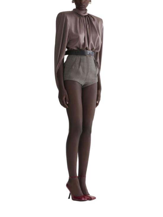 26SS 뮈글러 블라우스 26P1TO 08603003 7002 Brown - MUGLER