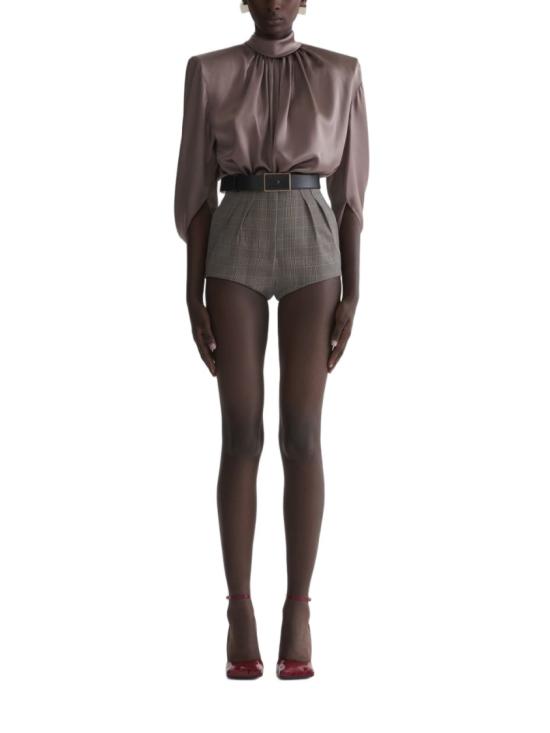 26SS 뮈글러 블라우스 26P1TO 08603003 7002 Brown - MUGLER