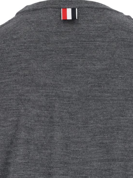 26SS 톰브라운 파인 메리노 울 4바 티셔츠 FKA471B Y1014 035 Grey - THOM BROWNE