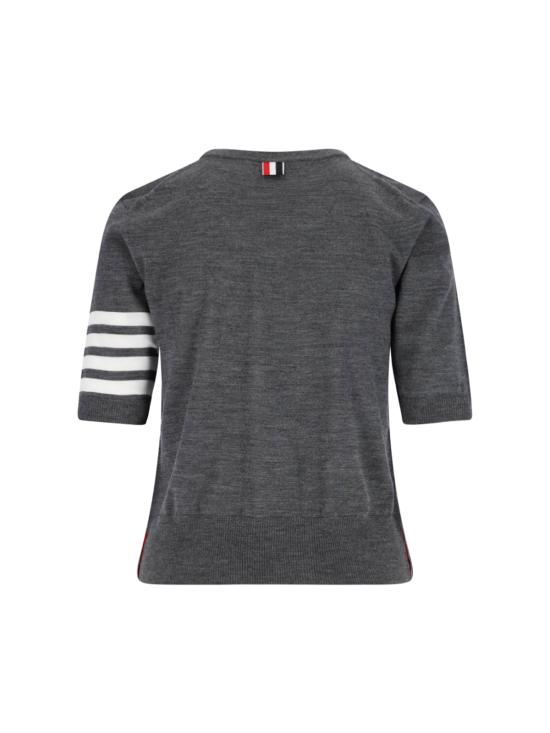 26SS 톰브라운 파인 메리노 울 4바 티셔츠 FKA471B Y1014 035 Grey - THOM BROWNE