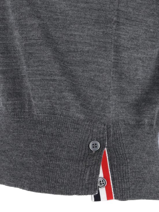 26SS 톰브라운 파인 메리노 울 4바 티셔츠 FKA471B Y1014 035 Grey - THOM BROWNE