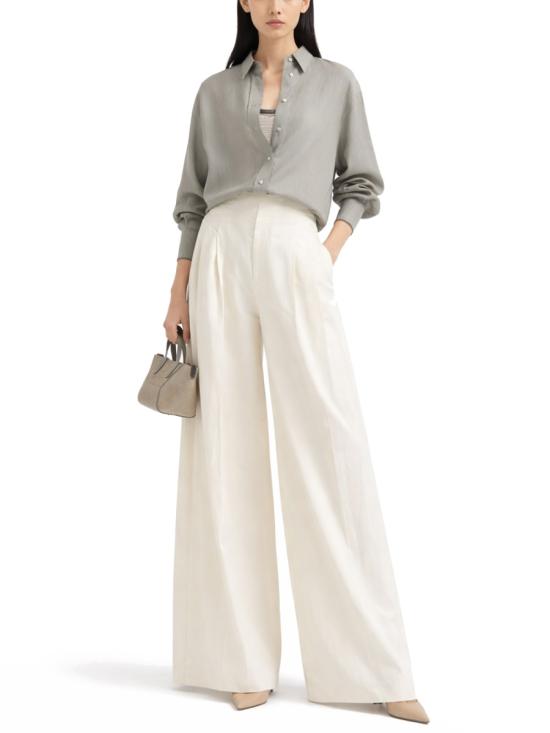 26SS 브루넬로 쿠치넬리 스트레이트 팬츠 MH126P9138 C579 IVORY - BRUNELLO CUCINELLI