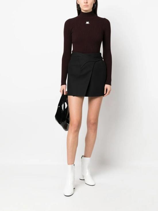 26SS 쿠레쥬 터틀넥 PERMPU022FI0001 4010 BURGUNDY - COURREGES