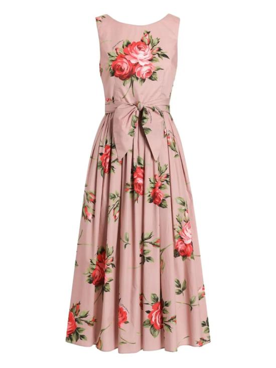26SS 돌체앤가바나 로즈 부케 프린트 코튼 드레스 F612PT HS5UT HF5ZN BOUQUET ROSA