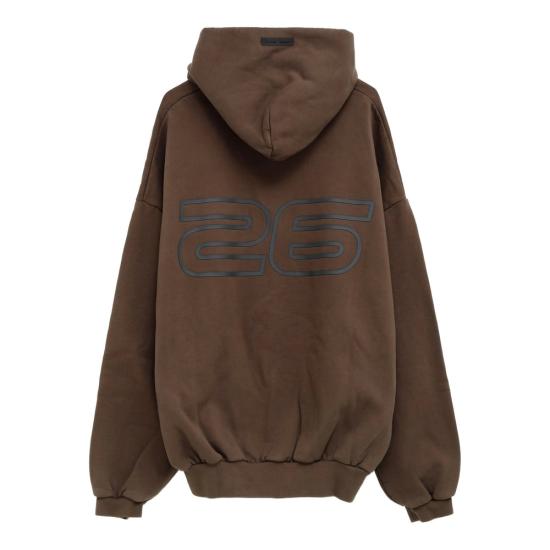 26SS 피어오브갓 후드 티셔츠 192HO256563FBROWN DOM - FEAR OF GOD