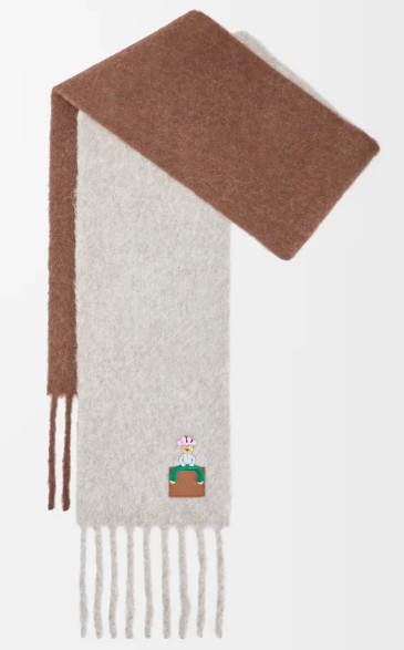 26SS 로에베 머플러/스카프 FSA7SS1W011225 LIGHT GREY BROWN DOM