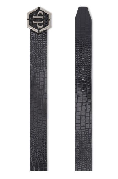 26SS 필립 플레인 가죽 벨트 MVA0978 PLE010N 02 Black - PHILIPP PLEIN