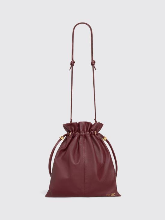 26SS 셀린느 스몰 크리스탈 램스킨 파우치 123662J79 28PO Wine