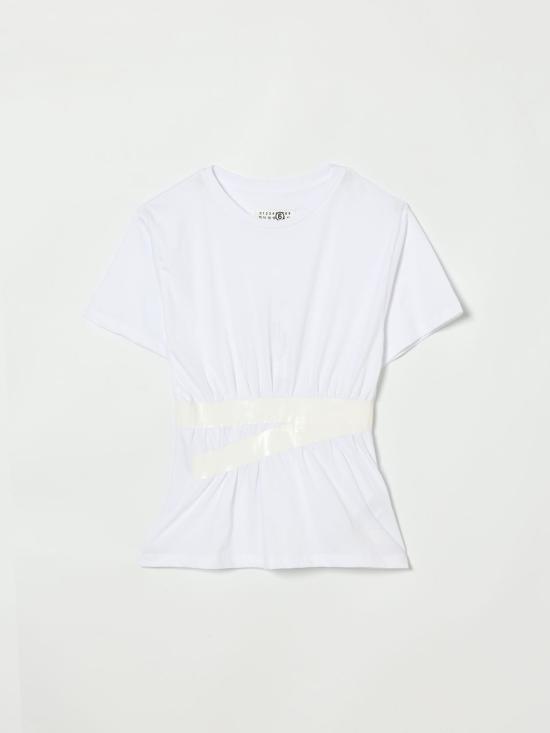 26SS [키즈] MM6 메종마르지엘라 티셔츠 M60981MM02Y M6100 White