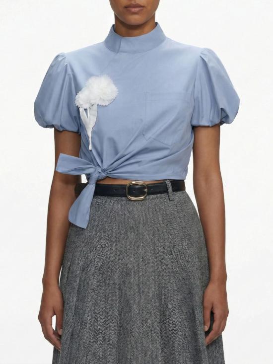 26SS 셀프 포트레이트 반팔 티셔츠 RS26552TBL Blue