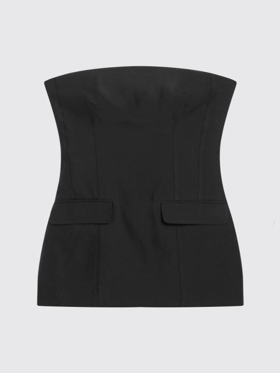 26SS 토템 민소매 티셔츠 261WRT0611FB0567 001 Black - TOTEME