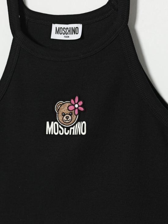 26SS [키즈] 모스키노 트레이닝 상의 HDM06ZLBA39 60100 Black - MOSCHINO