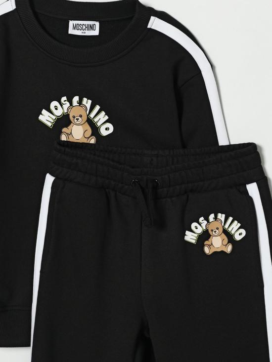 26SS [키즈] 모스키노 캐주얼 세트 HUK04FLCA86 60100 Black - MOSCHINO