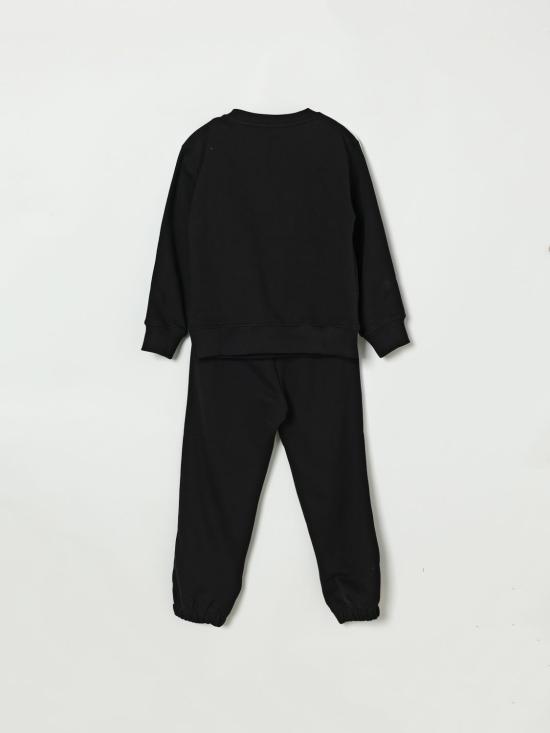 26SS [키즈] 모스키노 캐주얼 세트 HUK04FLCA86 60100 Black - MOSCHINO