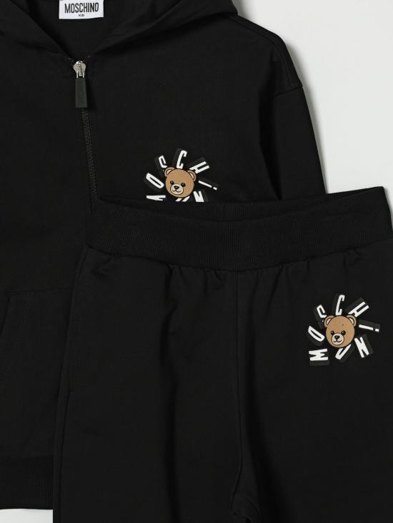 26SS [키즈] 모스키노 캐주얼 세트 HUK04HLCA19 60100 Black - MOSCHINO