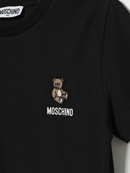 26SS [키즈] 모스키노 티셔츠 HUM05TLAA02 60100 Black - MOSCHINO