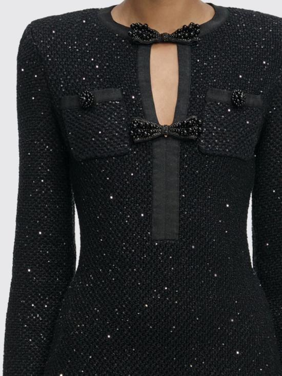 26SS 셀프 포트레이트 롱 원피스 RS26210SB Black - SELF PORTRAIT