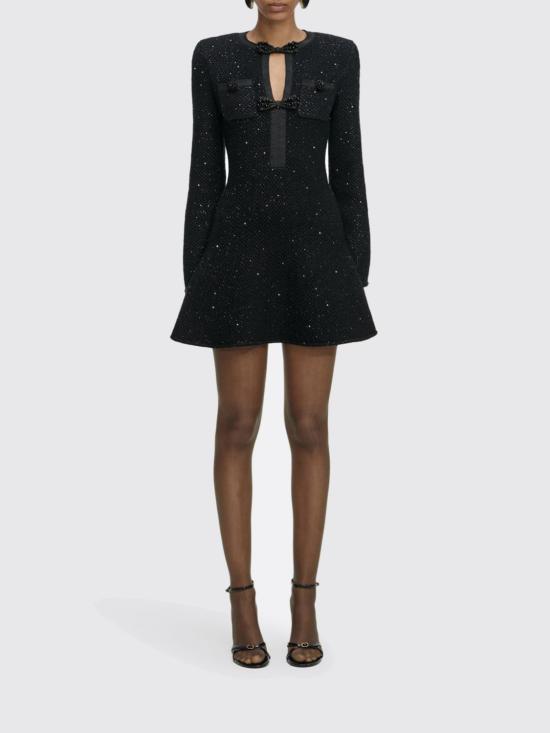 26SS 셀프 포트레이트 롱 원피스 RS26210SB Black