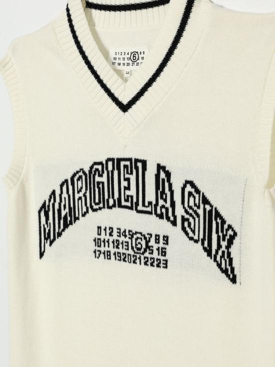 26SS [키즈] MM6 메종마르지엘라 원피스 M60934MM07T M6101 White - MM6 MAISON MARGIELA