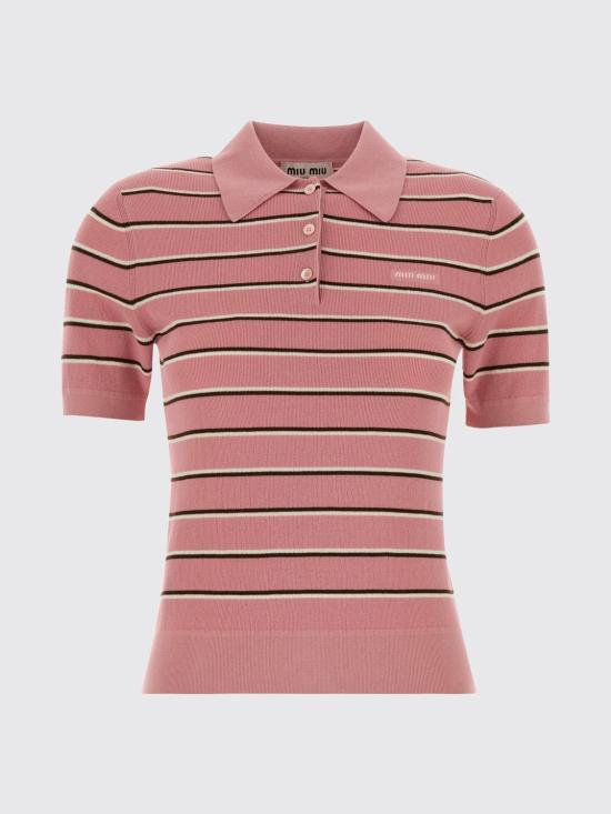 26SS 미우미우 반팔 티셔츠 MMLB35SOOO183M F0028 Pink