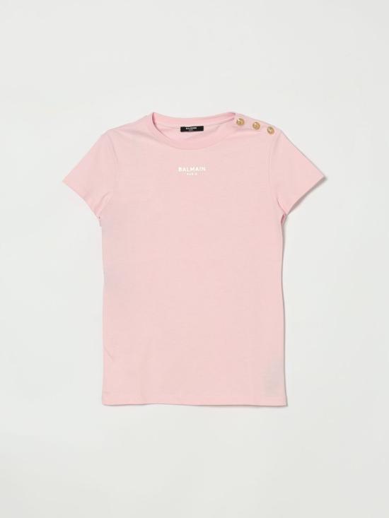 26SS [키즈] 발망 티셔츠 BY8A01Z3672 51EOR Pink