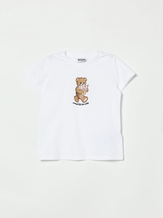 26SS [키즈] 모스키노 티셔츠 HGM06KLAA02 10101 White