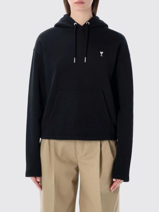 26SS 아미 ADC 콘트라스트 하트 후드 티셔츠 FSW767730 045 Black