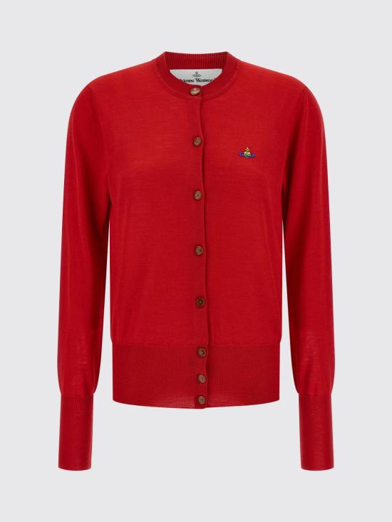 26SS 비비안웨스트우드 BEA 베아 니트 가디건 1803002PY001A H406 Red - VIVIENNE WESTWOOD