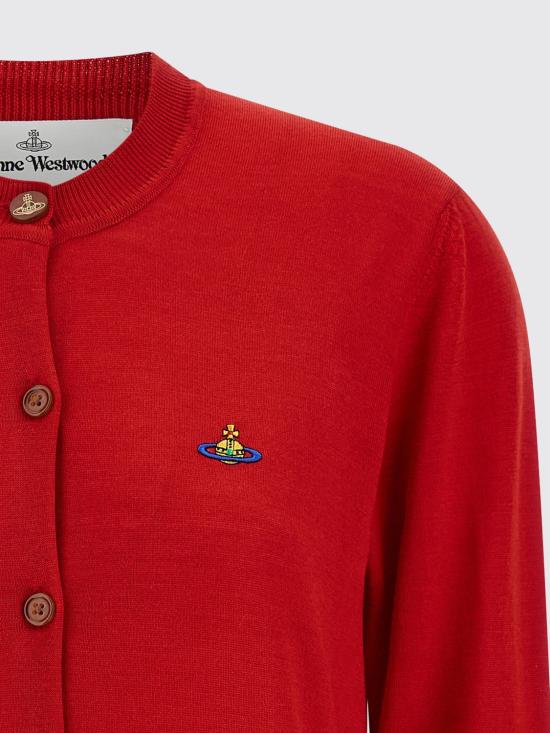 26SS 비비안웨스트우드 BEA 베아 니트 가디건 1803002PY001A H406 Red - VIVIENNE WESTWOOD