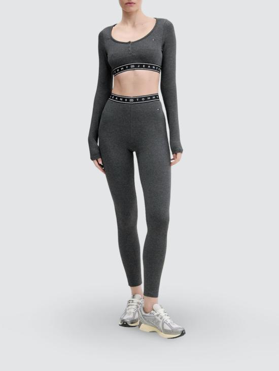 26SS 토미진 레깅스 DW0DW22554 P7R Charcoal - TOMMY JEANS