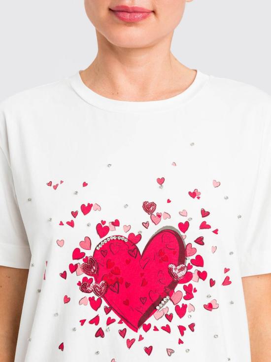 26SS 액티튜드 트윈세트 반팔 티셔츠 261AP2164 13294 White - ACTITUDE TWINSET