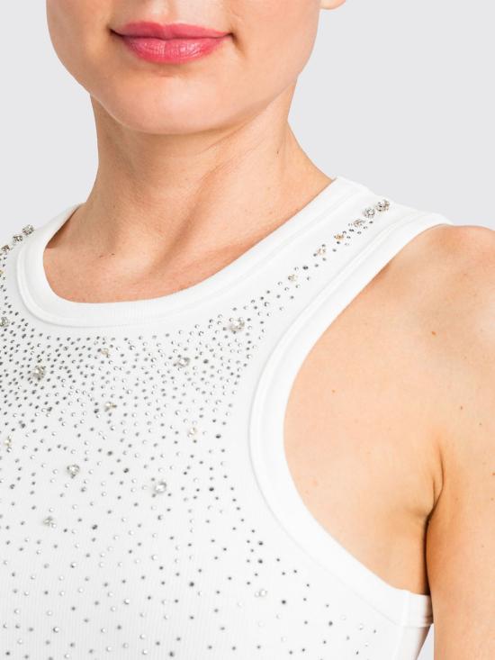 26SS 액티튜드 트윈세트 민소매 티셔츠 261AP2201 00526 White - ACTITUDE TWINSET