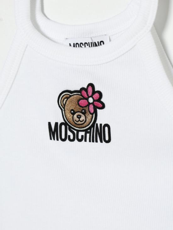 26SS [키즈] 모스키노 트레이닝 상의 HDM06ZLBA39 10101 White - MOSCHINO