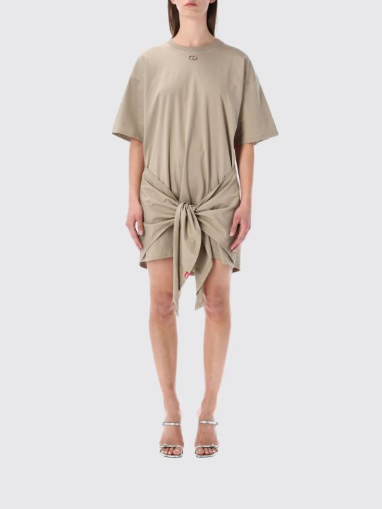 26SS 디젤 D-Elvor 이보르 티셔츠 드레스 A192320NIAX 5GD Beige
